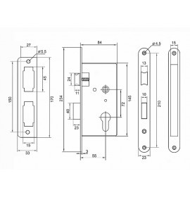PALLADIUM Корпус замка 04-6 GP