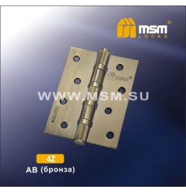 Петля универсальная 100х75х3,5 4Z AB бронза MSM