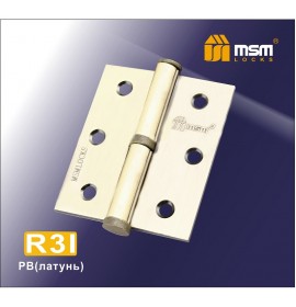 Петля 8 см б/к 3х2,5х2,5 R3I PB правая золото