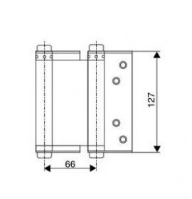 Петля пружинная двусторонняя HS 120 BL черная
