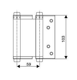 Петля пружинная двусторонняя HS 100 BL черная