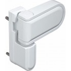 Петля д/пластиковых дверей 80 кг белая