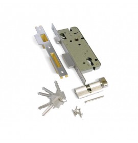 Замок врезной ARCHIE L-03-45-70 TR N хром 510084