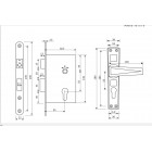 AVERS Замок врезной 1611/70 - CR хром ДААЗ