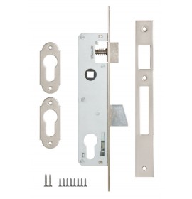 Корпус замка врезного цилиндрового узкопрофильного 253 (25мм) никель