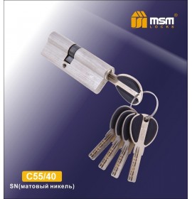 Цилиндровый механизм C 55/40 SN мат. хром MSM