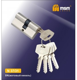 Цилиндровый механизм N 37/31мм к/к 5кл. SN мат. ник MSM