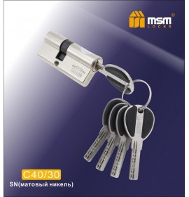 Цилиндровый механизм C 40/30мм к/к 5кл. перф. SN мат.хром MSM