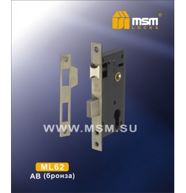 Замок врезной ML 62 AB бронза MSM