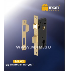 Замок врезной ML 62 SB мат.зол. MSM 00000000517