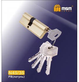 Цилиндровый механизм N 45/35 к/к 5кл. SB мат. золото