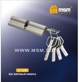 Цилиндровый механизм C 120мм к/к 5кл. перф. SN мат.никель