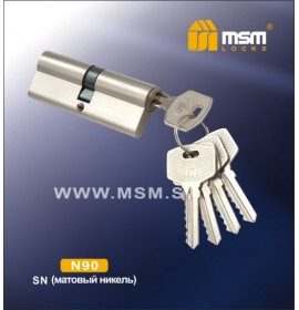 Цилиндровый механизм N 90мм к/к 5кл. SN никель