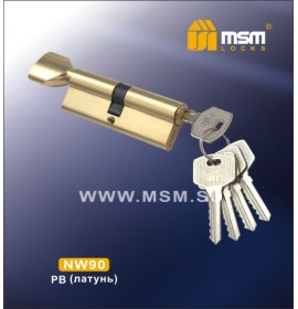 Цилиндровый механизм NW 90мм к\б 5кл. PB зол. MSM