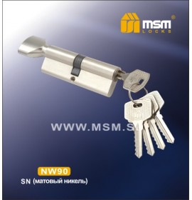 Цилиндровый механизм NW 90мм к\б 5кл. SN мат.хром MSM