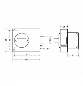 АЛЛЮР Замок накладной ЗН 2A