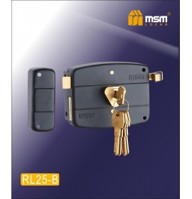 Замок накладной RL12-B BK (черный)