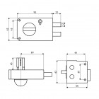 АЛЛЮР Замок накладной ЗН 1-2НТ