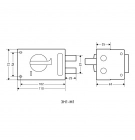 АЛЛЮР Замок накладной ЗН 1-М1