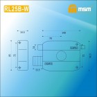 Замок накладной RL14-B BK (черный)