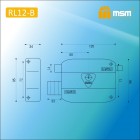 Замок накладной RL12-B-W BK (черный) СТ