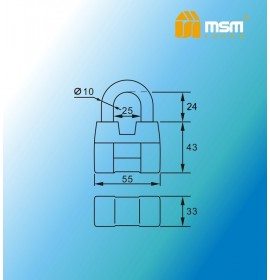 Замок навесной TA3-60 блистер (6/48)
