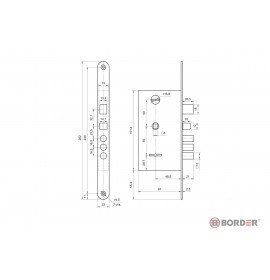 ПРОСАМ Замок врезной ЗВ 9-8.3/13 прав. медь 88010