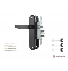 BORDER Замок врезной ЗВ9-6/13 черный б/о 77305
