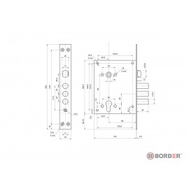 BORDER Замок врезной ЗВ 4-3/85М 79045