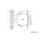 BORDER Замок врезной ЗВ 8-6К.П5Т/15 прав.