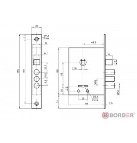 ПРОСАМ Замок врезной ЗВ 8-8/13 б/п г.Рязань 80100