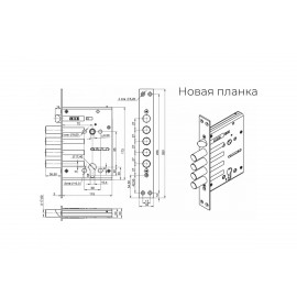 CRIT Замок врезной ЗВ 7РК-003 ХП