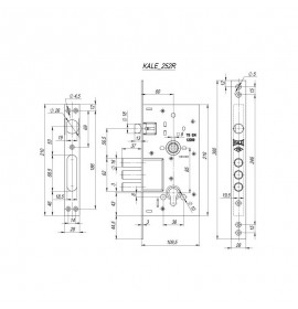 Корпус замка 252R w/b никель
