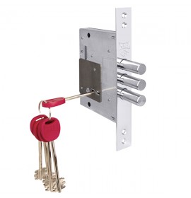 Замок врезной 257L никель тех.компл. 5кл. (кл.60мм)