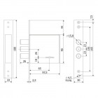 Замок врезной Галеон №817 CP хром