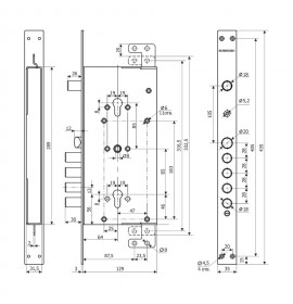 Замок врезной "Гардиан" ЗВ 7516Т