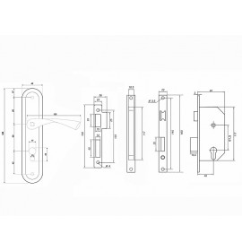 PALLADIUM Замок врезной ЗВ AL 1613 AB 00011299