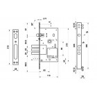 PALLADIUM Замок врезной 0252 RL никель (12)