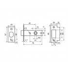 PALLADIUM Защелка межкомнатная 400 WW белый