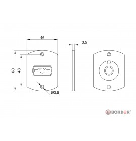 BORDER Замок врезной ЗВ 8-8Д/15 б/руч 70901